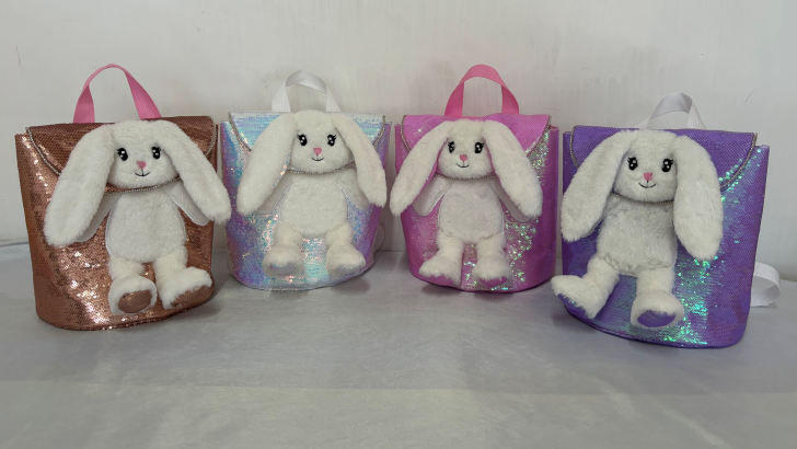 Four Color Sequin Bunny Backpack